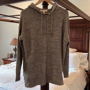 Lovestitch knit sweater. Perfect condition size L. Brown/tan with hood!